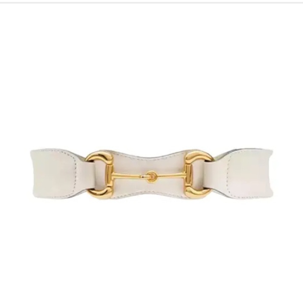 Gucci Horse Bit Belt - White